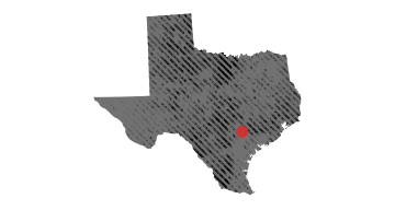 Picture of Texas with job marked.