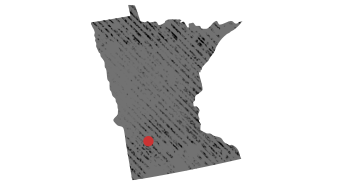 Picture of Iowa with job marked.